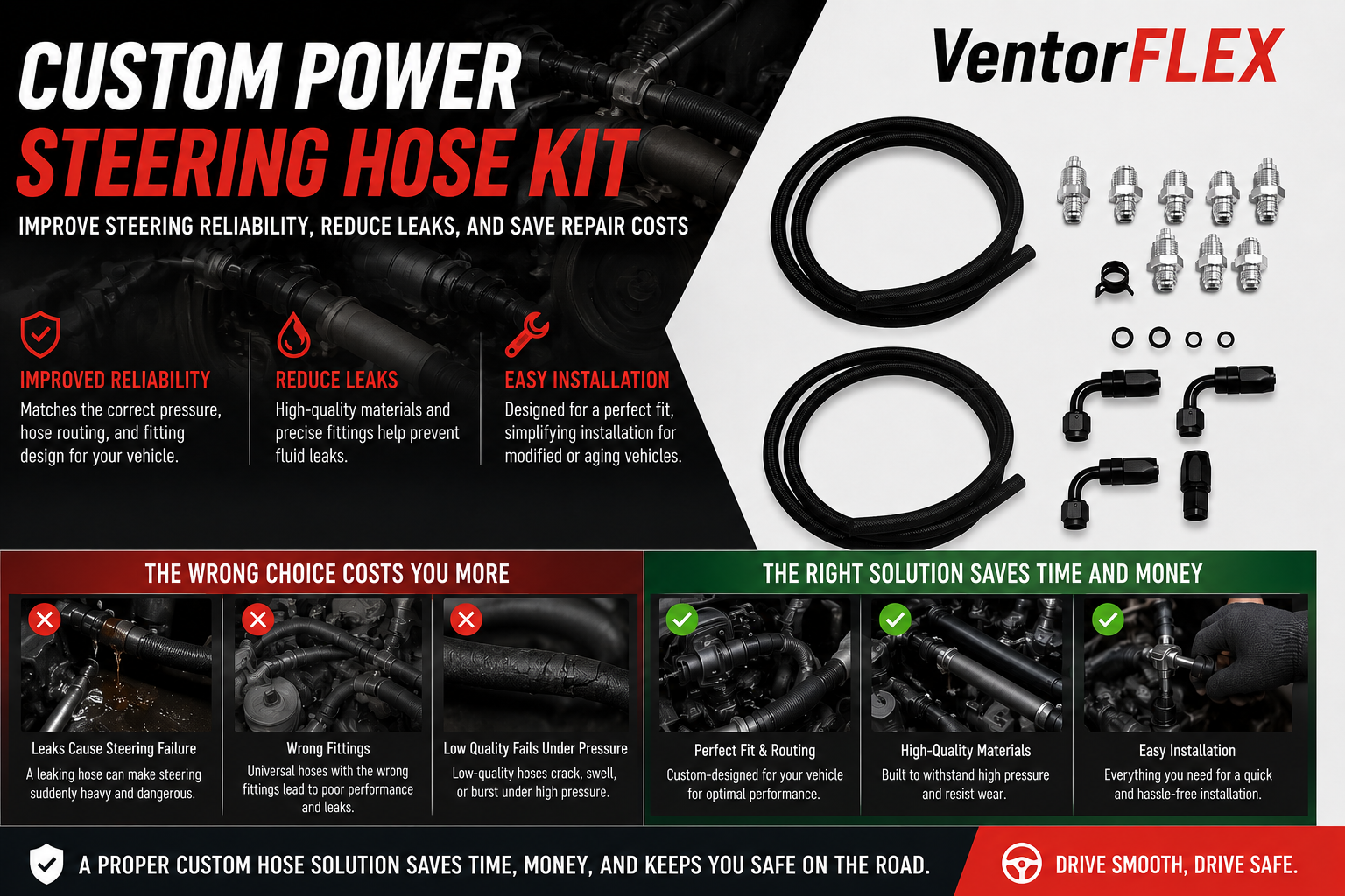 power steering hose leak